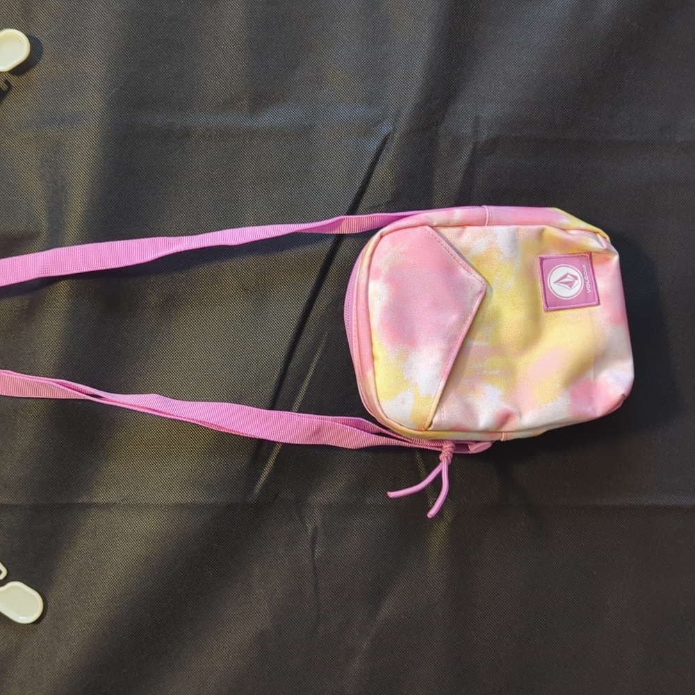 Volcom Cross Body Bag in Pink Tie Dye